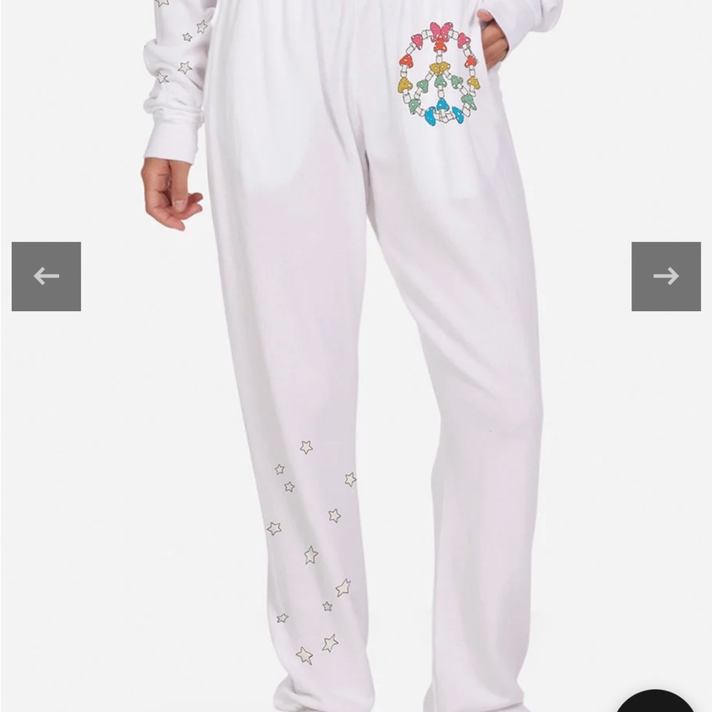Lauren Moshi chantria mushroom peace sweatpants
